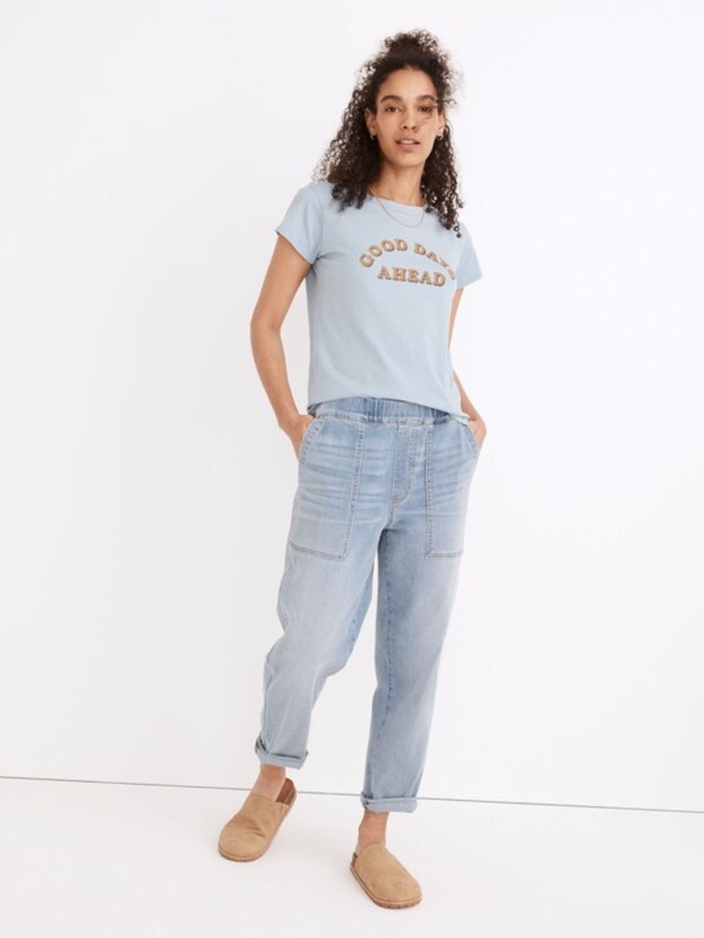 Madewell Pull-On Relaxed Jeans in Lisford Wash size XS - Picture 4 of 7